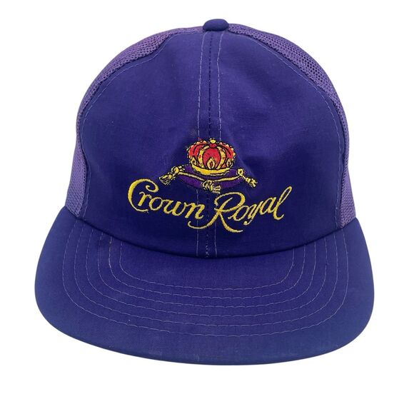 Vintage Crown Royal Embroidered Sportsman Trucker Snapback Trucker Hat - Picture 1 of 6